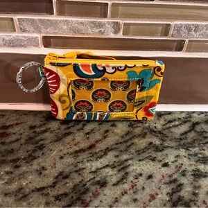 Vera Bradley Zip ID Case in Retired Provençal Print (yellow) NWOT